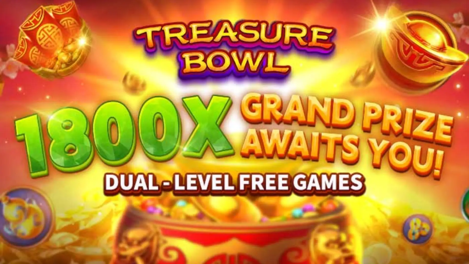Multiplicadores Treasure Bowl 258bet - 7777x Máximo com Tigela Dourada